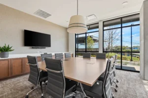 Conference room with large meeting table at 445 Park Commons in Nashville, TN