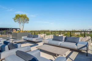 Sky Deck lounge with Downtown Nashville views at 445 Park Commons